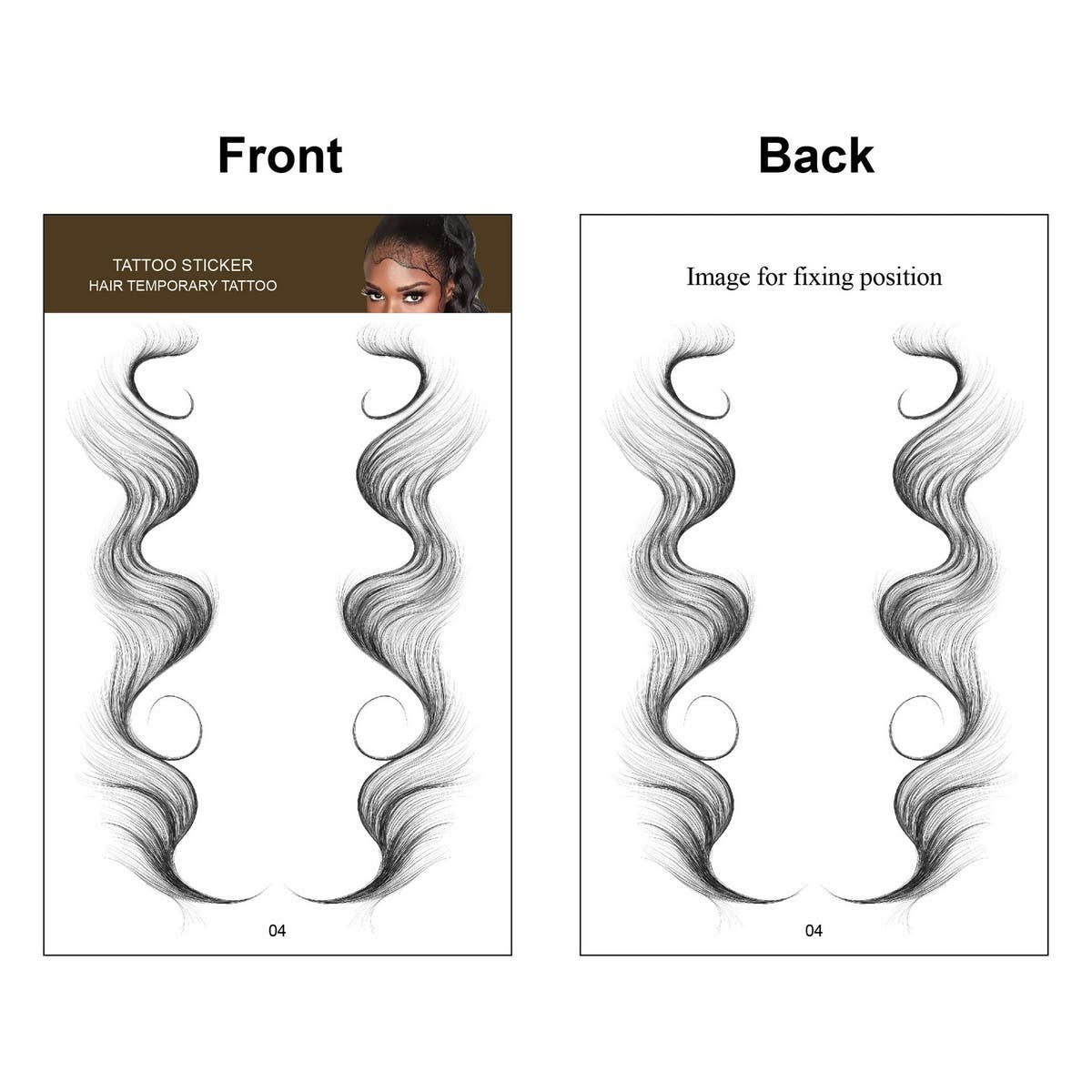 Hairline Edge Tattoo Stickers for Bangs Look