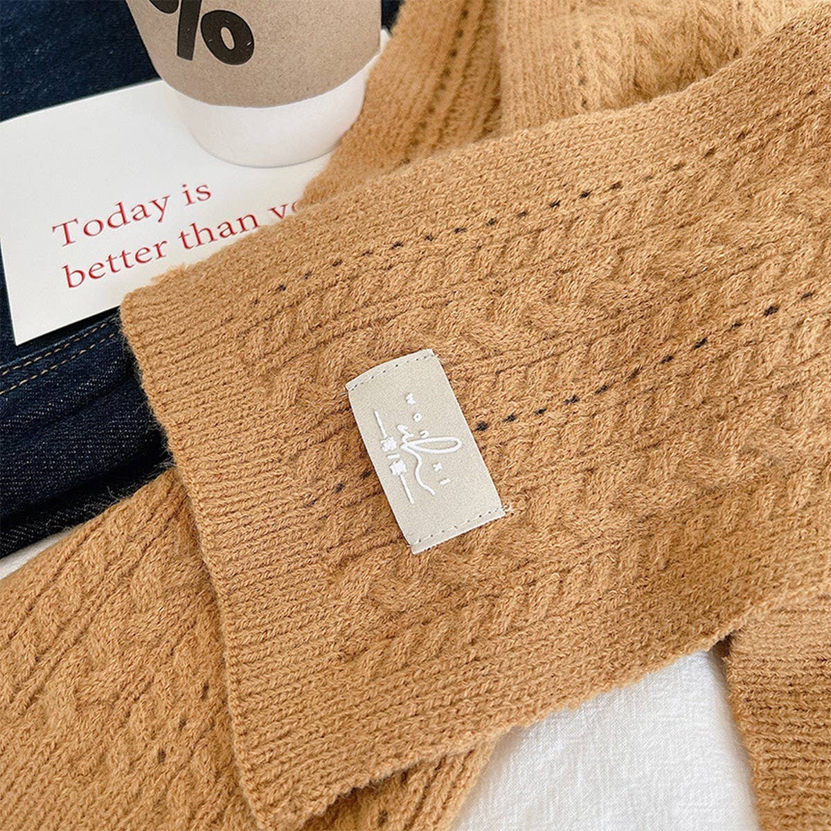 CWMM10402_SOLID KNIT SHAWL CAPE SCARF FOR WOMEN