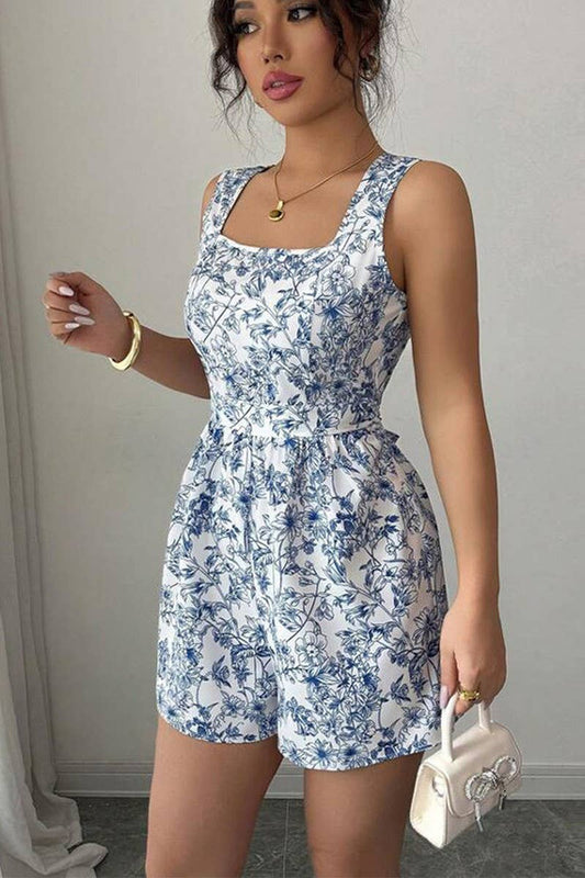 CWSBSSL0158_SUMMER FLORAL LACE-UP VEST JUMPSUIT