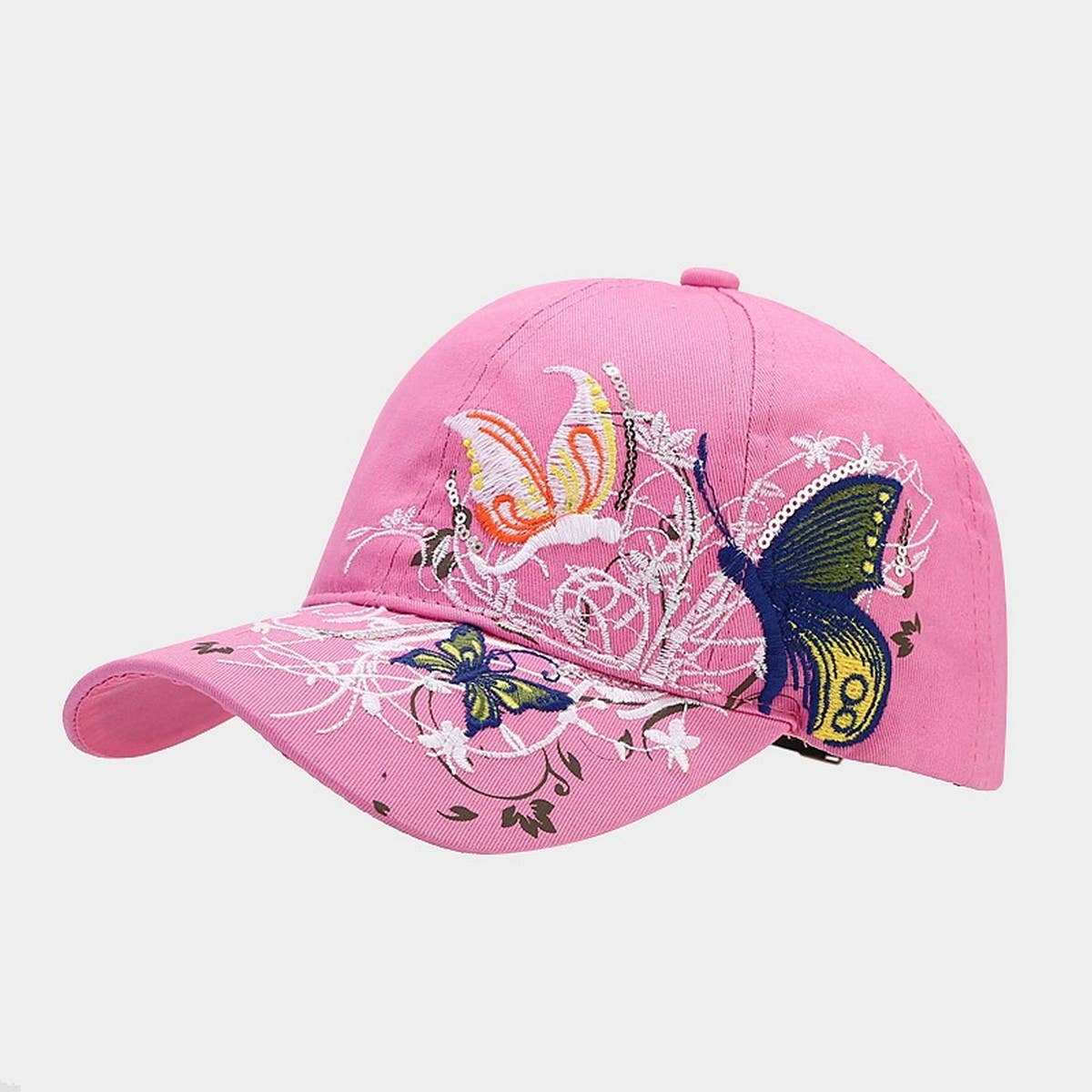 Butterfly Embroidery Baseball Cap, Women?™s Sun Hat CWAH1648