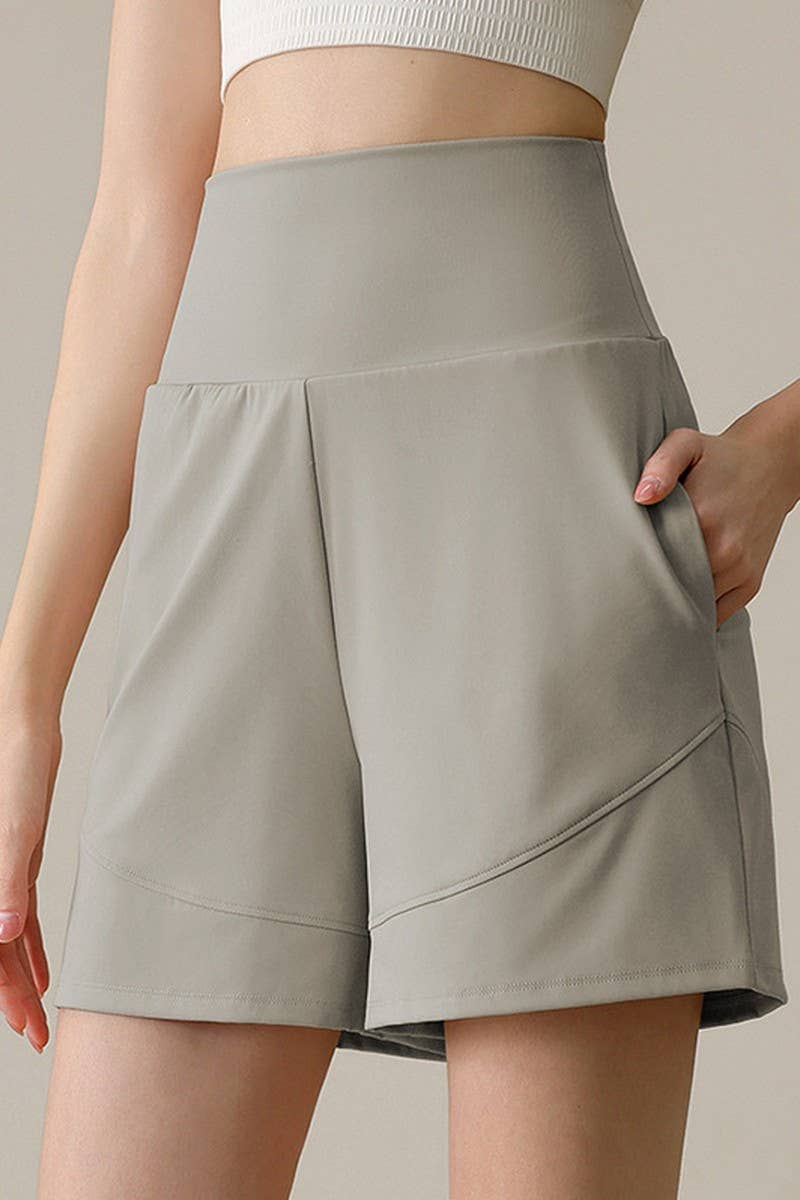 CWBSP0223_HIGH WAISTED YOGA CASUAL SPORTS SHORTS