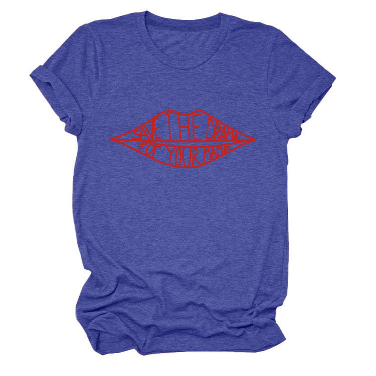 Women?™s Fashion Slogan Tee Crew Neck Short Sleeve_CWTTSL0482