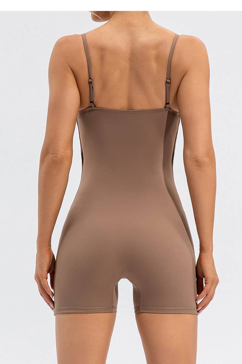 CWSR0088_LOW CUT SLEEVELESS QUICK DRY YOGA ACTIVE ROMPER