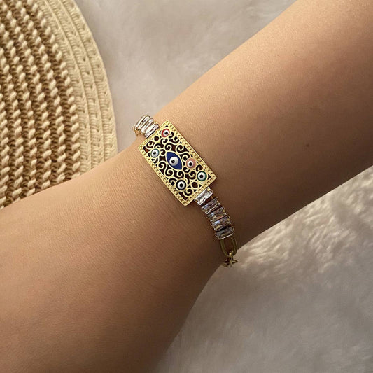OIL DROP EYES PERSONALIZED ZIRCON BRACELET_CWAHA0879