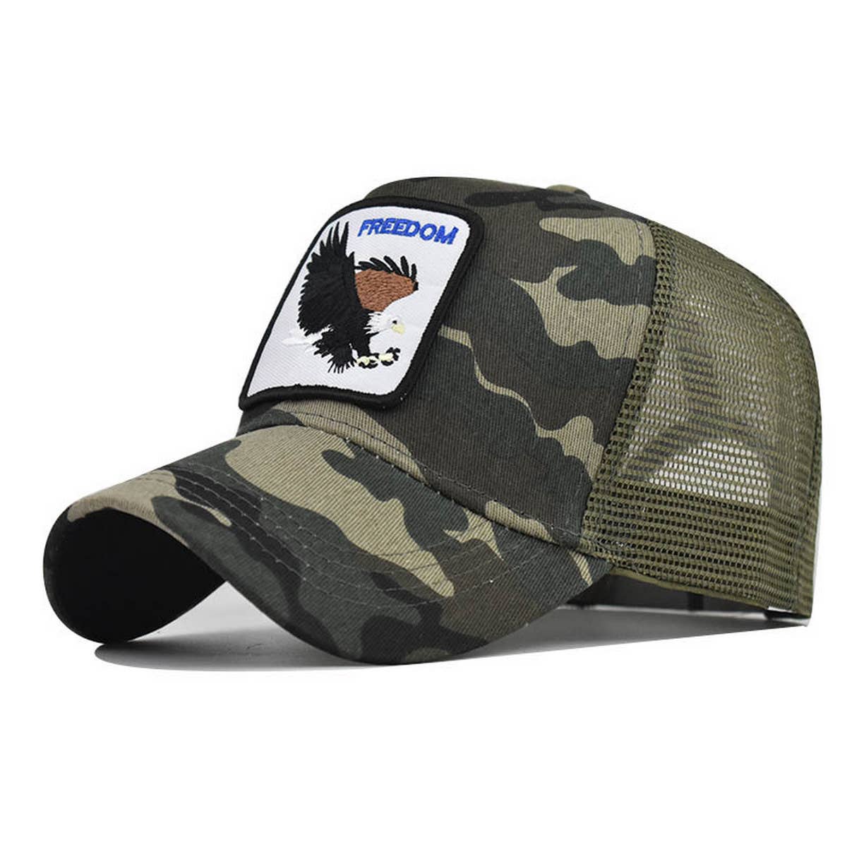 SUMMER NEW ANIMAL EMBROIDERED MESH TRUCKER HAT_CWAH1361