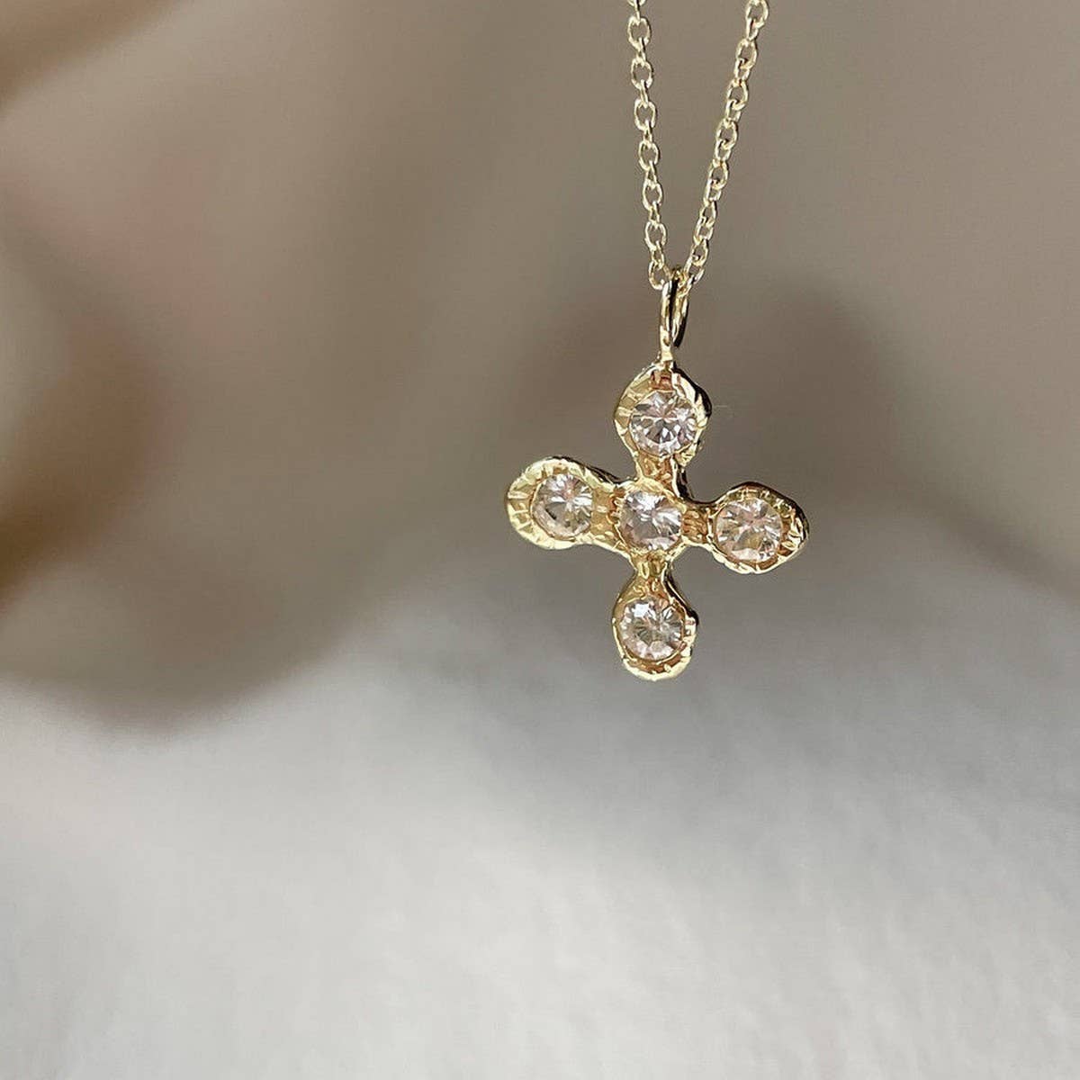 ROSE CROSS HALLOWEEN PENDANT NECKLACE