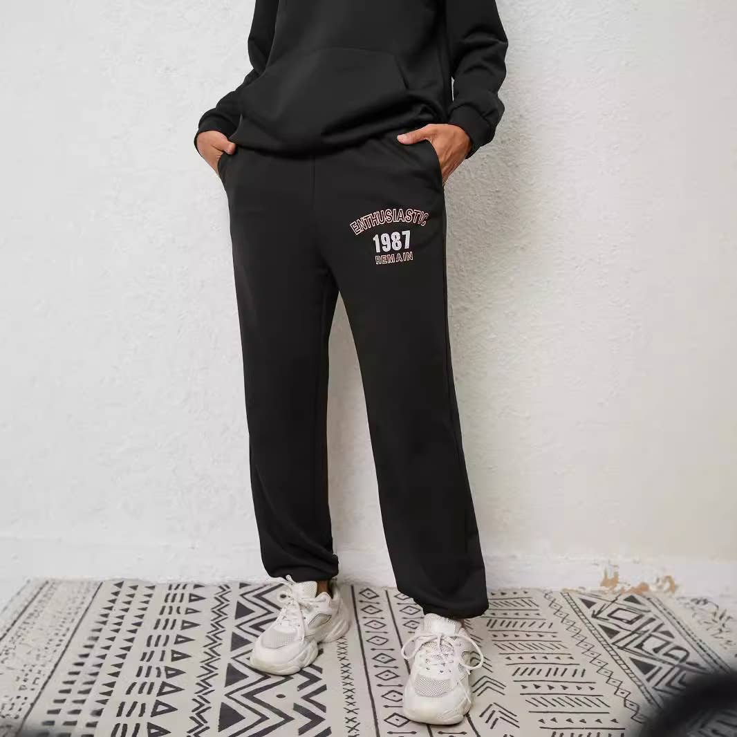 FLEECE HOODIE AND SWEATPANTS FASHION CASUAL SUIT
