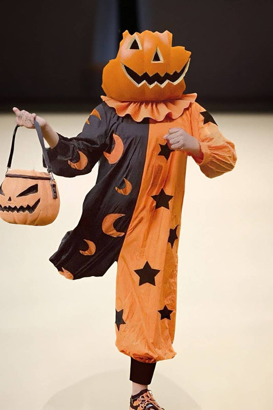 CWSJS00302_HALLOWEEN COSTUME PRINTED LONG-SLEEVED JUMPSUIT