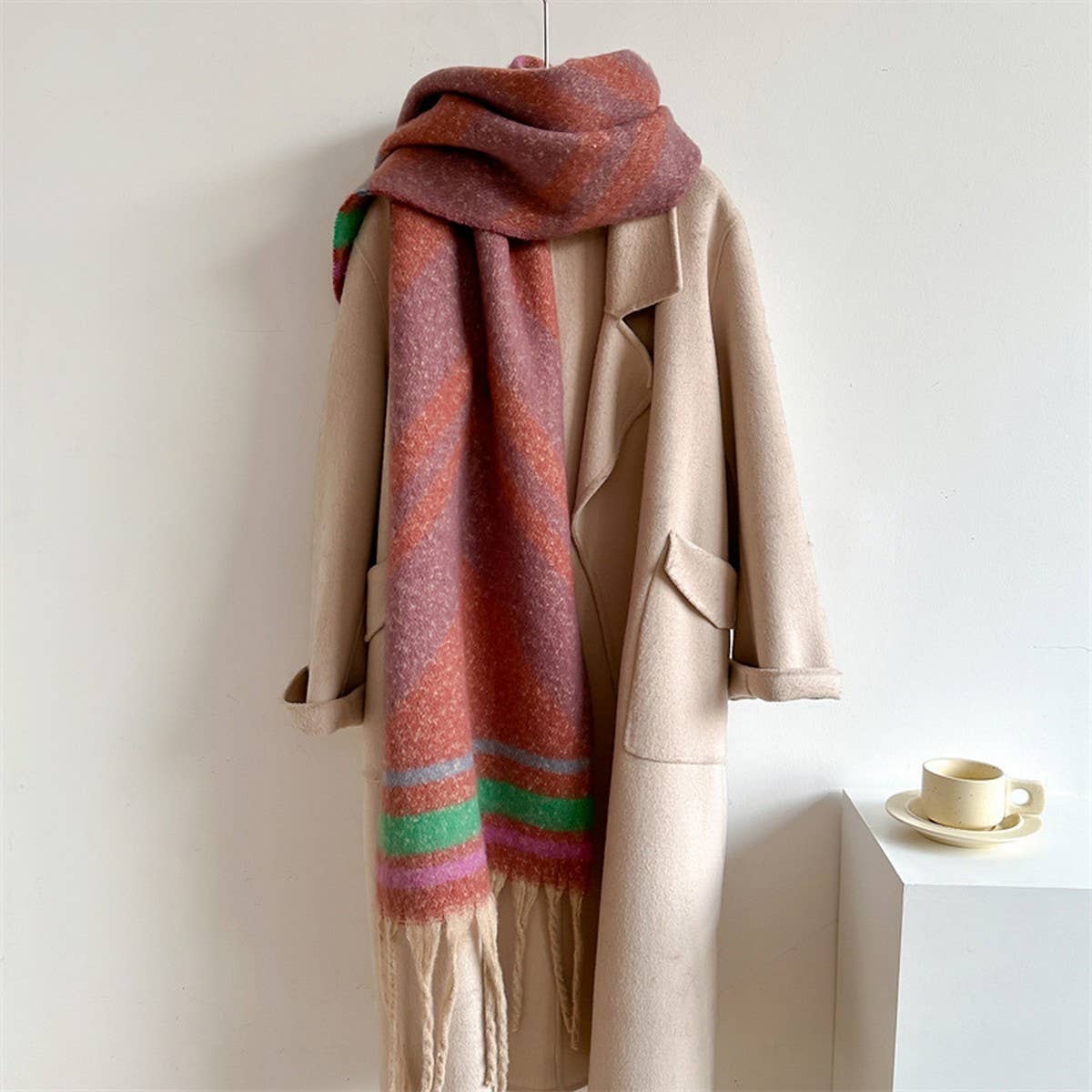 Autumn Winter Long Scarf - Thick Cozy Wrap_CWASC0974