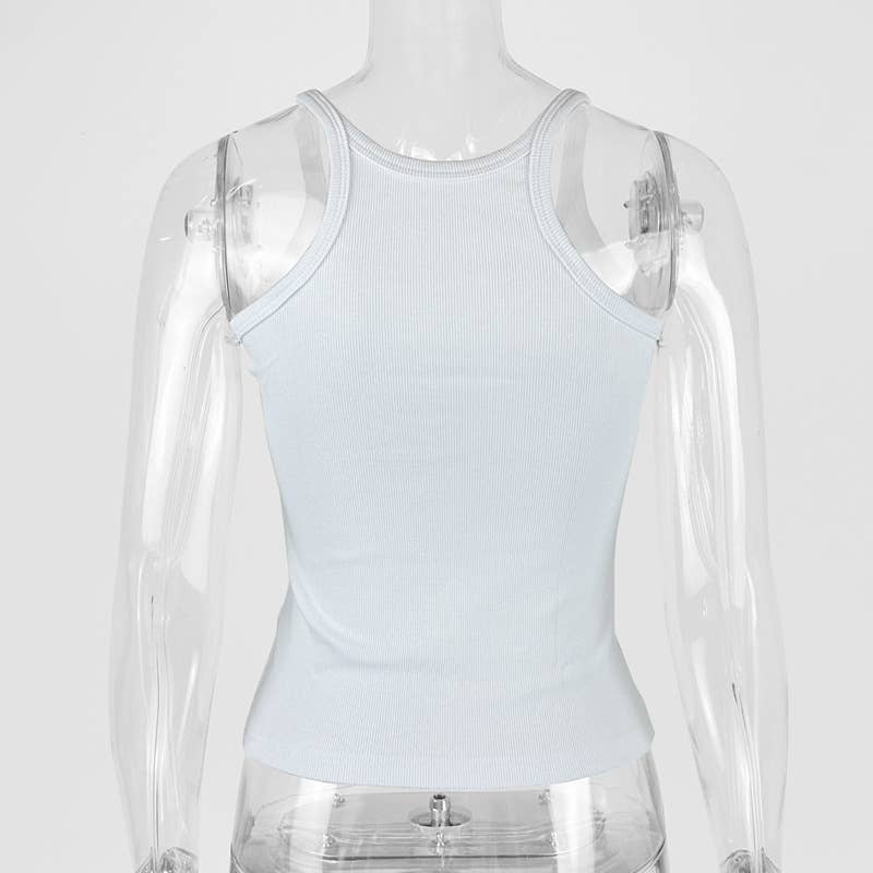 COTTON RIBBED WAISTBAND TOP