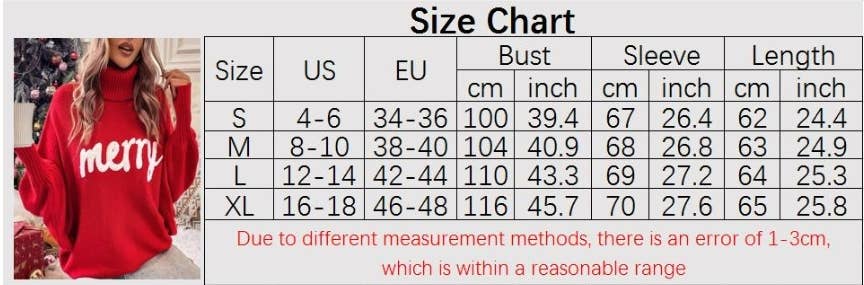 CWOSWL6261_EMBROIDERED BAT SLEEVE CHRISTMAS SWEATER