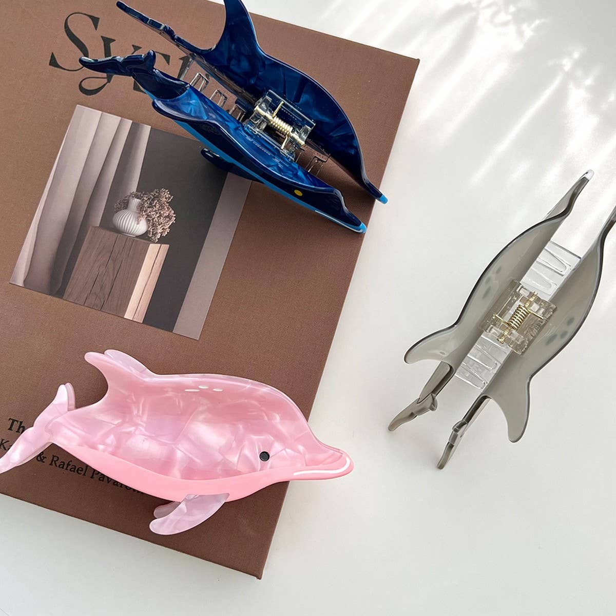 Dolphin Acetate Ocean Hair Claw Clip