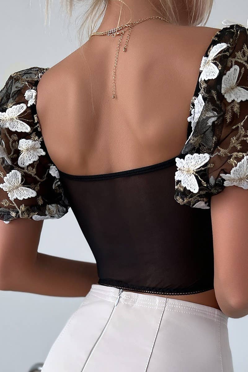 CWTBLS1632_BACKLESS SEE-THROUGH BUTTERFLY EMBROIDERED VESTC