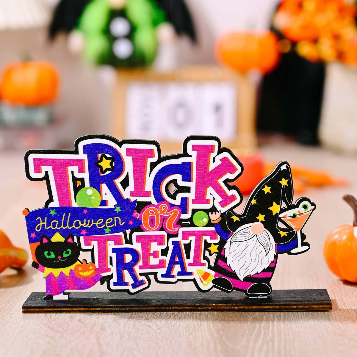 HALLOWEEN WOODEN DECORATIONS FOR HOME