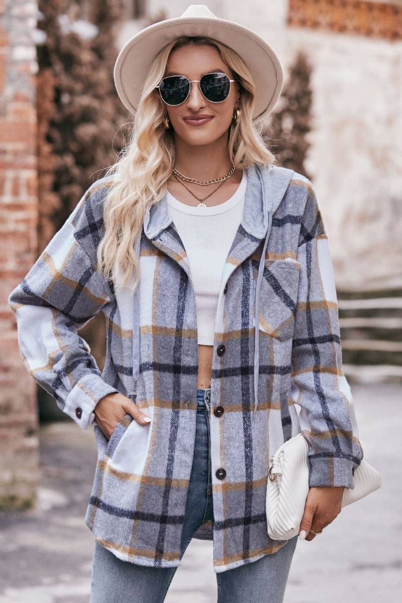 CWTSTL2179_PLAID LONG-SLEEVED SHIRT WITH HOODED POCKETS