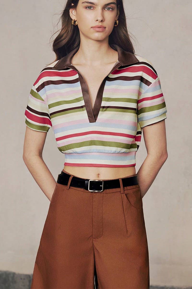 NEW SUMMER COMMUTER STRIPED SHORT SLEEVESCWTTSL0445