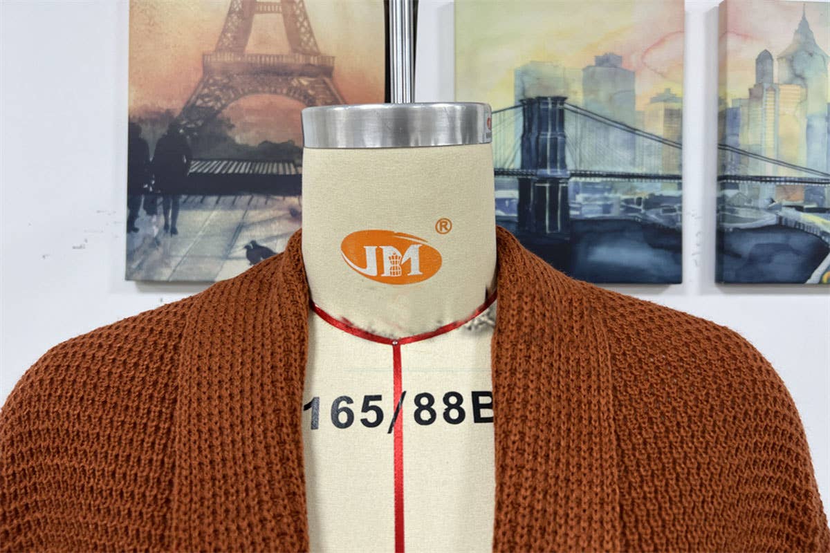 CWOCAL373 Casual Open Front Long Cardigan Sweater