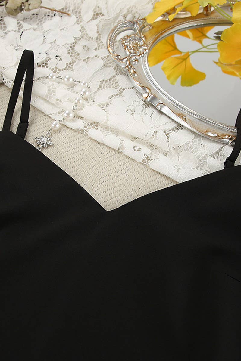 CWSPJ0372_SOLID COLOR SUSPENDER SHORTS PAJAMA SET