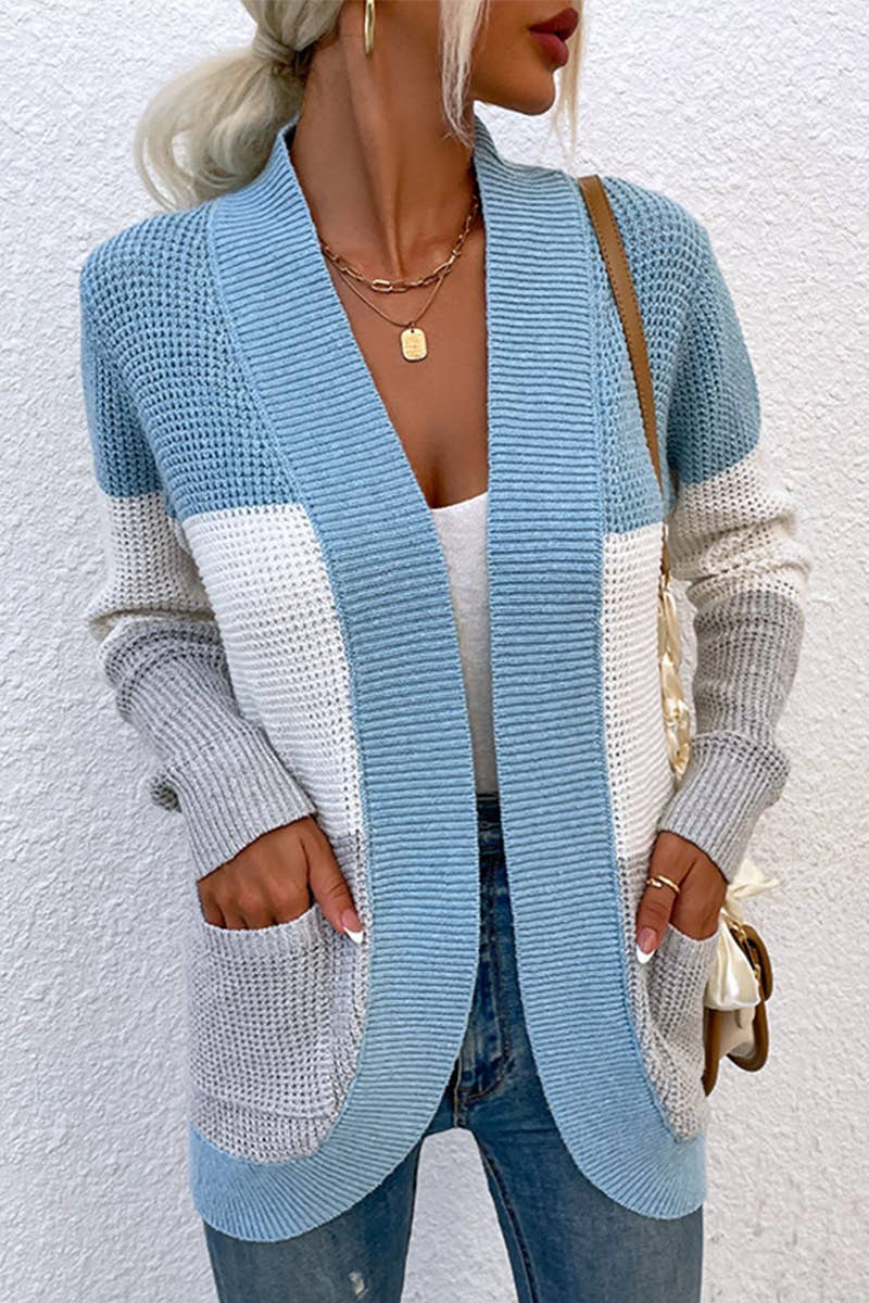 CASUAL SWEATER COLOR SWEATER CARDIGAN COAT