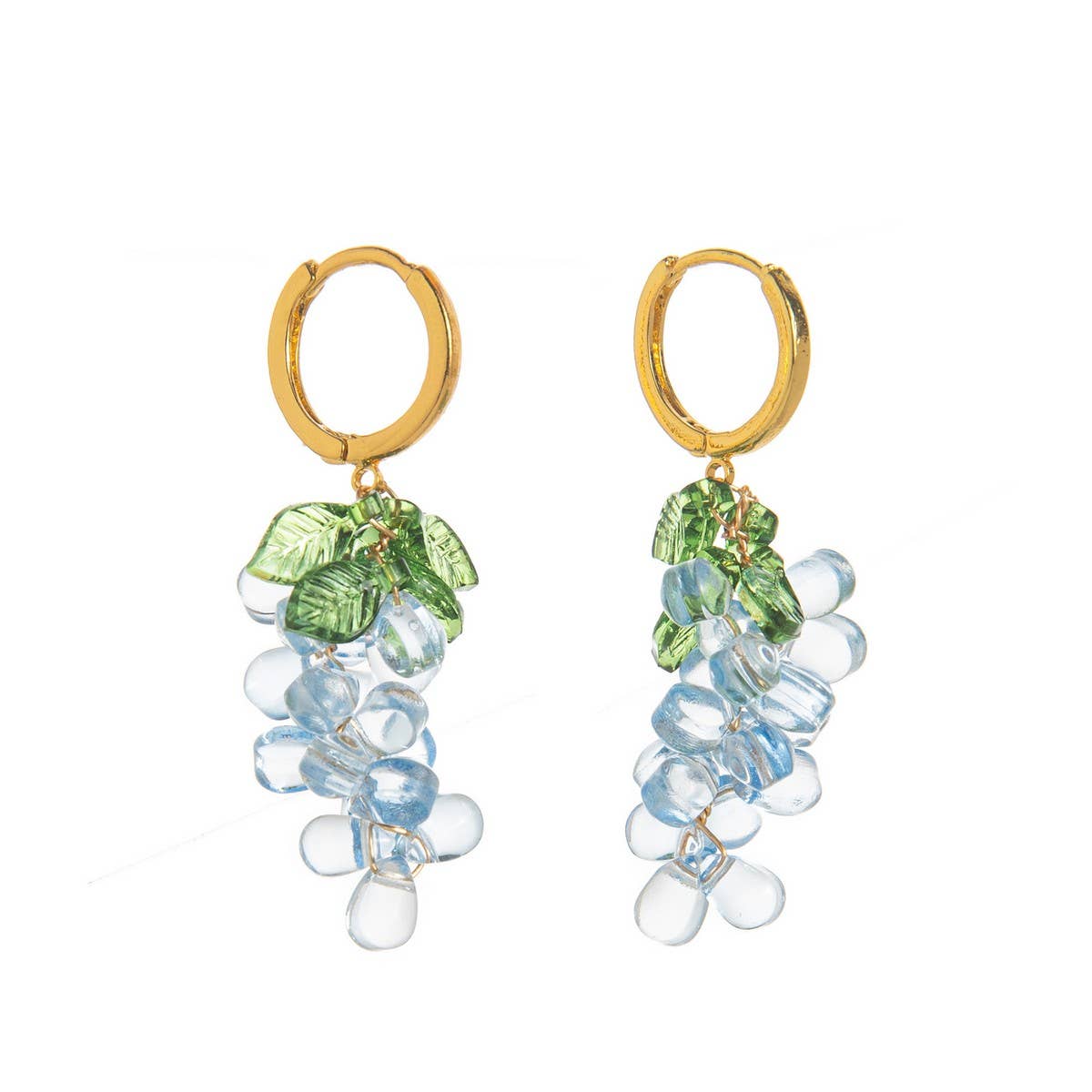 Colorful Grape Fruit 18K Gold Plated Earrings