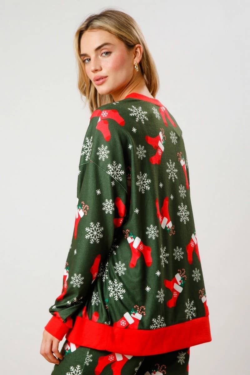 CWSTB00497_CHRISTMAS PRINT BUTTON TWO-PIECE SET