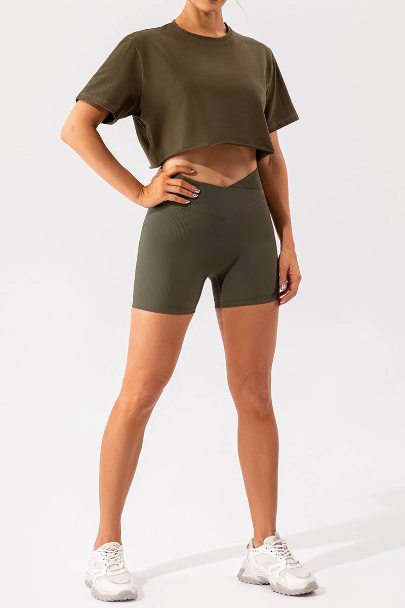 CWTTS1593_CASUAL RUNNING AND FITNESS LOOSE SPORTS T-SHIRT