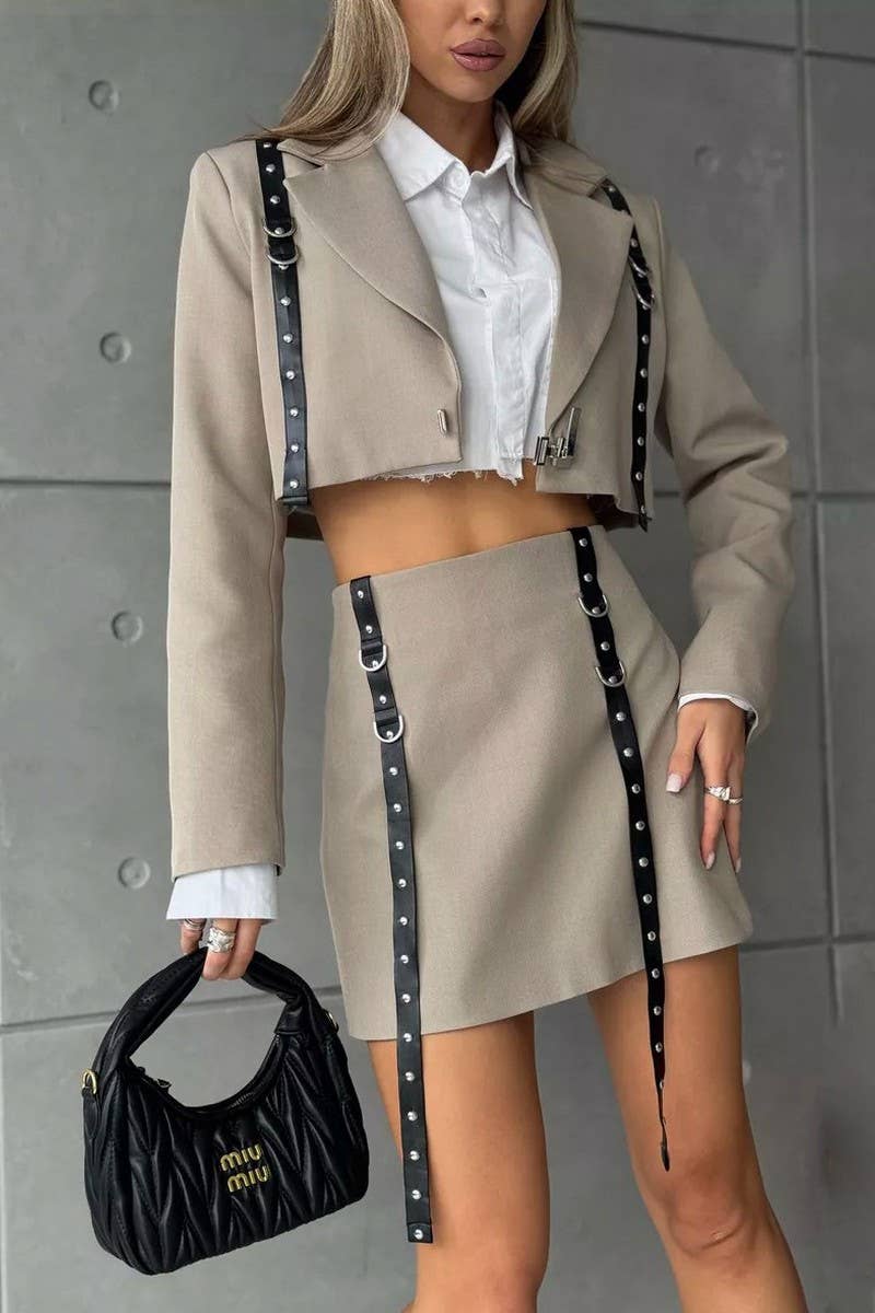 CWSTB1516_LEATHER BELT CONTRAST COLOR SMALL SUIT