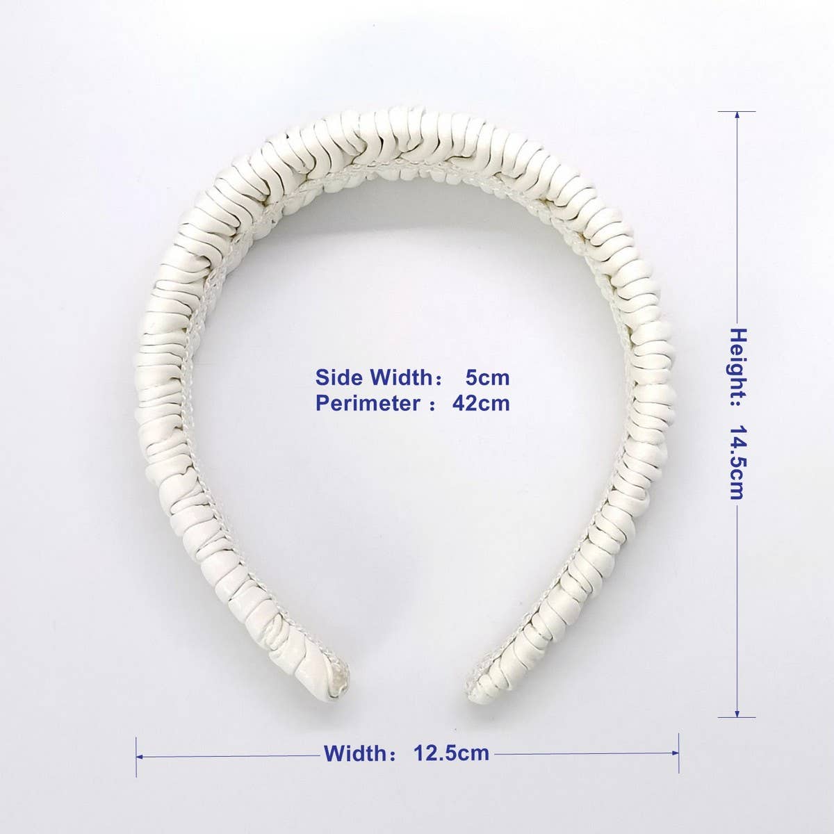 Elegant French Vintage Ruched PU Headband