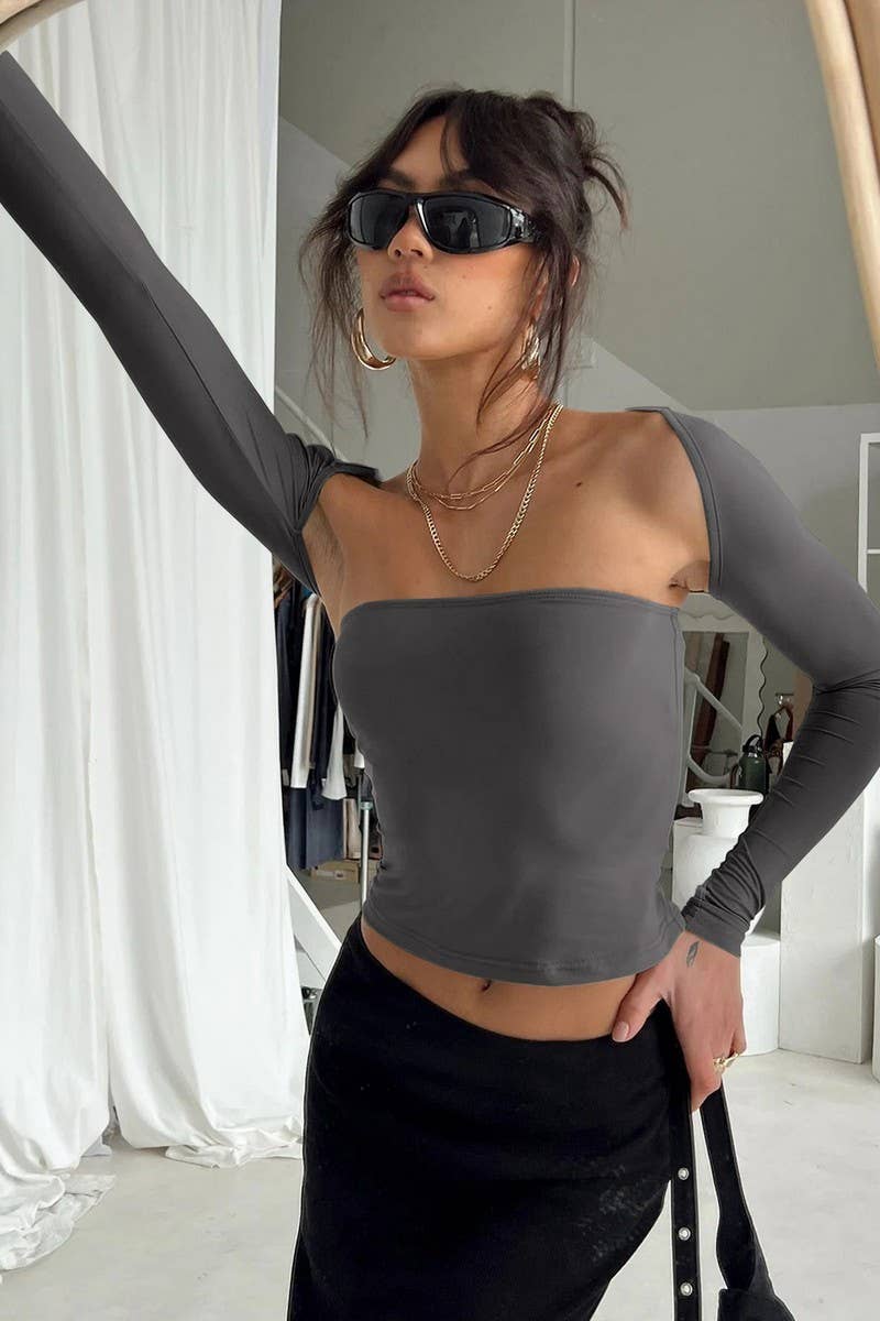 CWTTL2053_SUMMER SEXY TUBE TOP WAIST T-SHIRT