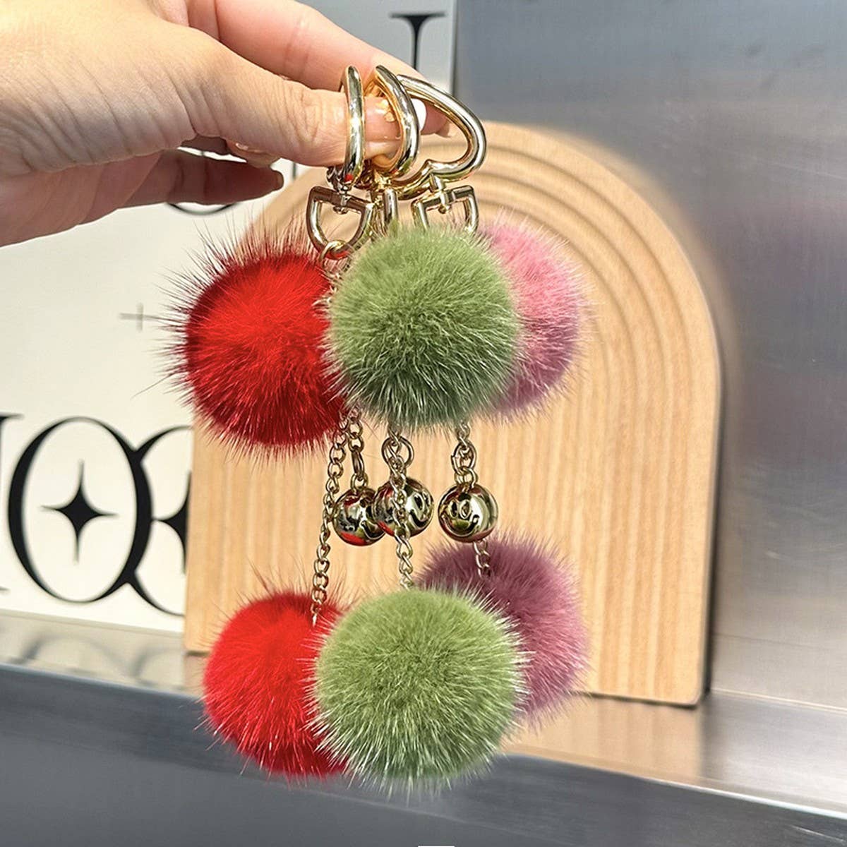 CUTE FUR BALL PENDANT BAG ORNAMENT CAR KEYCHAIN