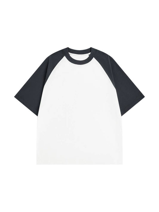 CWTTS0929_COLOR CONTRASTING CASUAL UNISEX T SHIRT