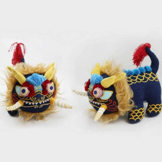 Handmade Embroidered Quilled Lion Plush Toy