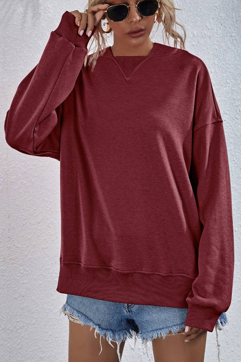 CWTBLL2619_WINTER CASUAL FLEECE LONG-SLEEVED HOODIE