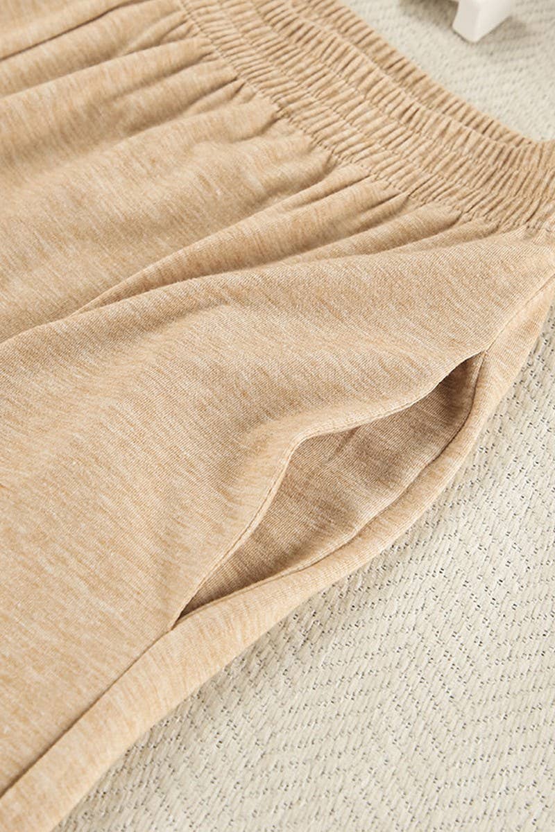 CWSJS1412_SOLID COLOR LONG SLEEVE LONG PANTS PAJAMA SET