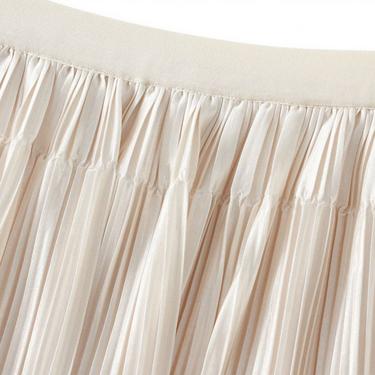 REVERSIBLE MESH PLEATED SKIRT A-LINE SKIRT