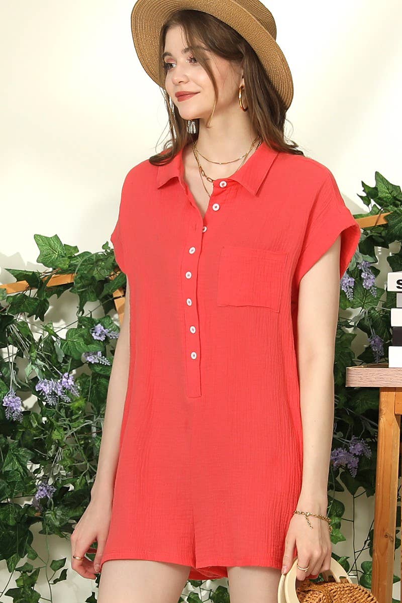 CWSJS227_JOHNNY COLLARS BUTTON CLOSER JUMPSUIT ROMPER