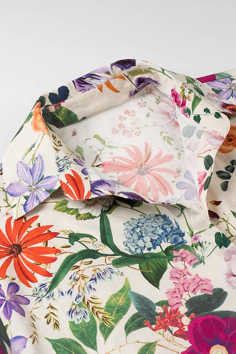 CWTBLL3816_EMPERAMENTAL AND FASHIONABLE FLORAL PRINT SHIRT