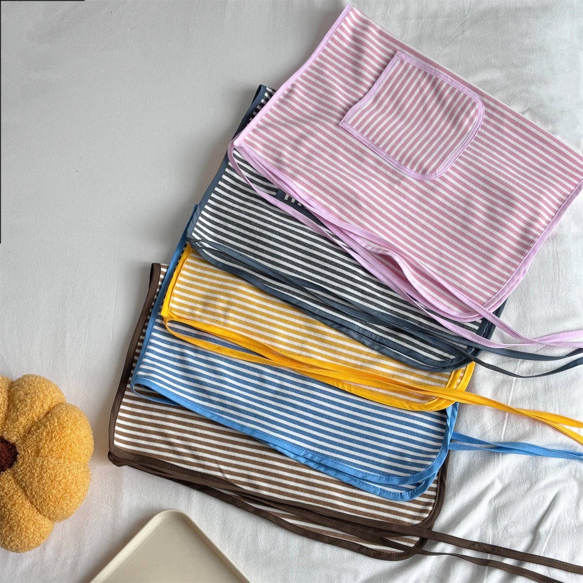 TOWEL FABRIC SMALL AND FRESH HALF-BODY APRON