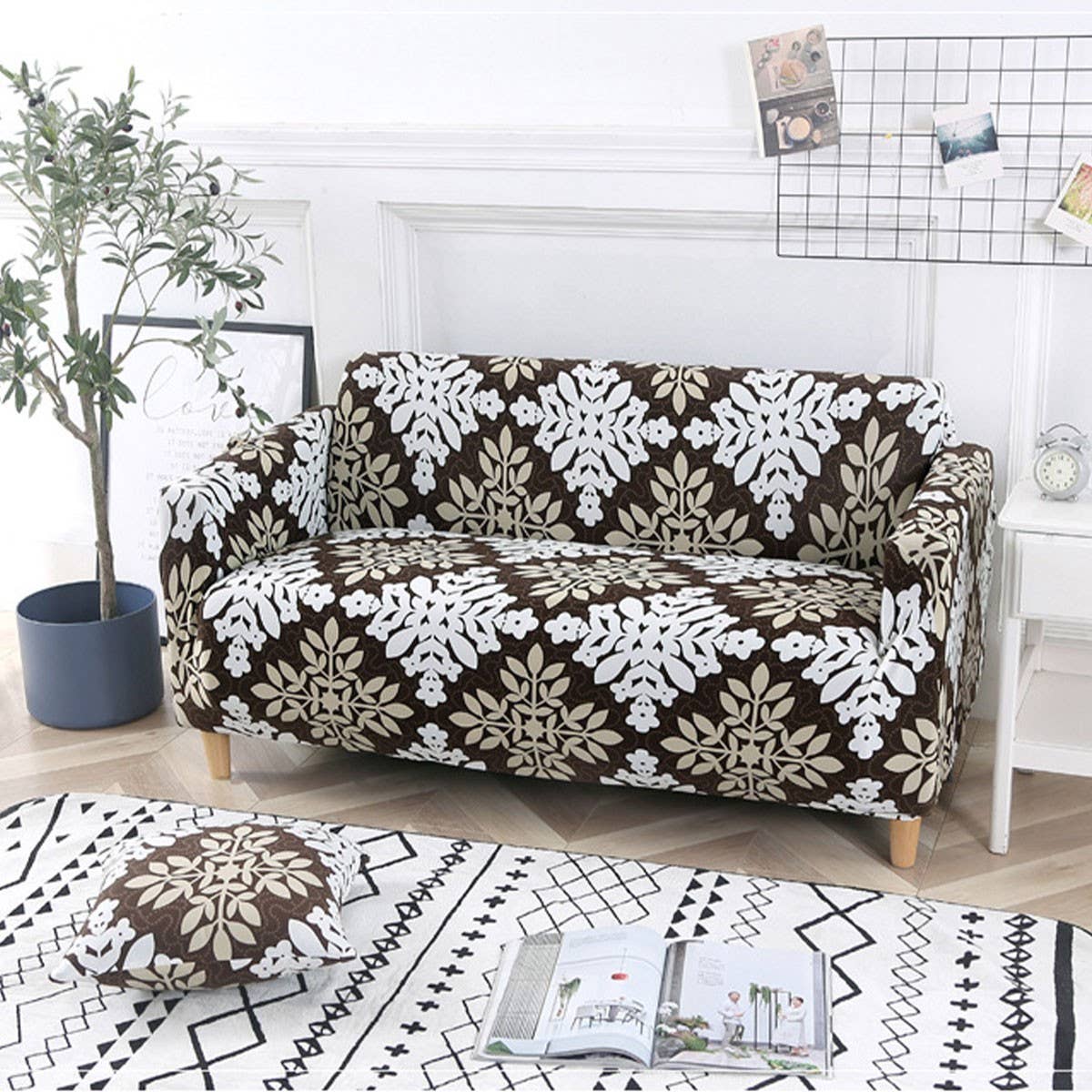 Stretch Sofa Cover, Full Wrap Chinese Style_CWMM8312