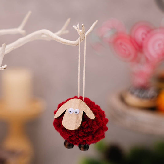 CWMM10302_FELT REINDEER  LAMB CHRISTMAS TREE ORNAMENT