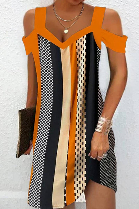 CWTTSL0409_SUMMER PRINTED CASUAL DRESS