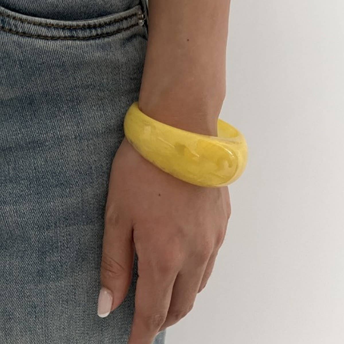 Textured Irregular Acrylic Cuff Bracelet