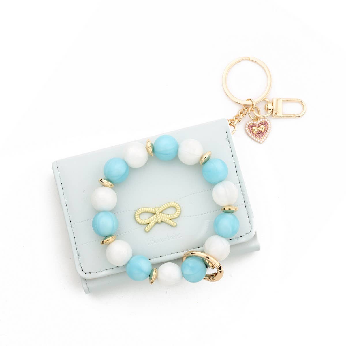 Women¡¯s Bow Heart Short Trifold Wallet Korean_CUAB00443