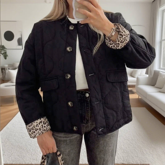 Fashionable quilted cotton cotton-padded jacket