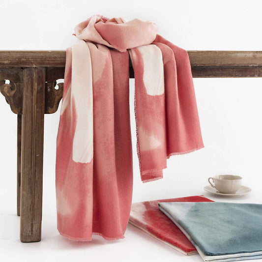 Gradient Ombre Wool Scarf ? Elegant Commuter Shawl