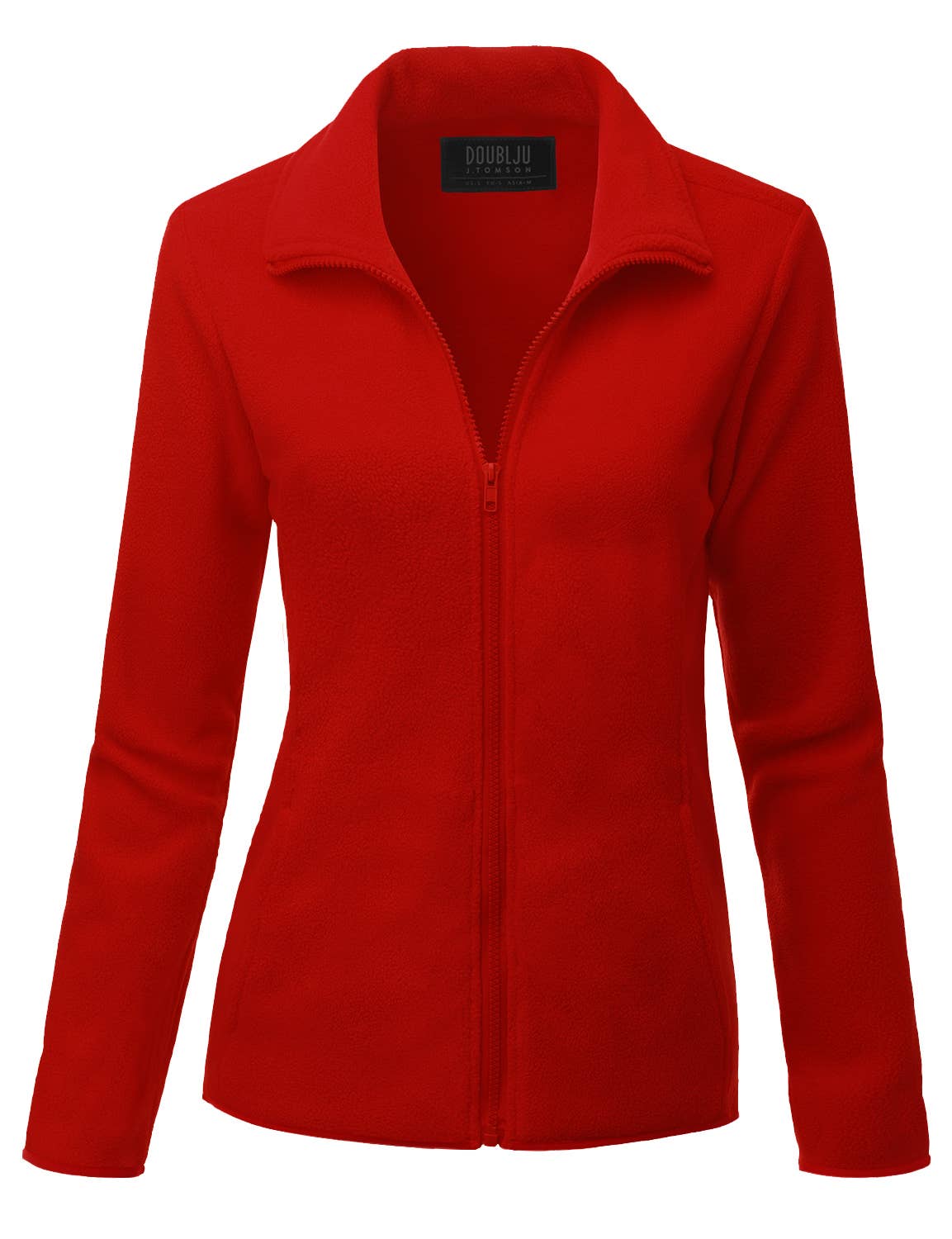 CWOJA693_Long Sleeve Full-Zip Thermal Basic Fleece Jacket