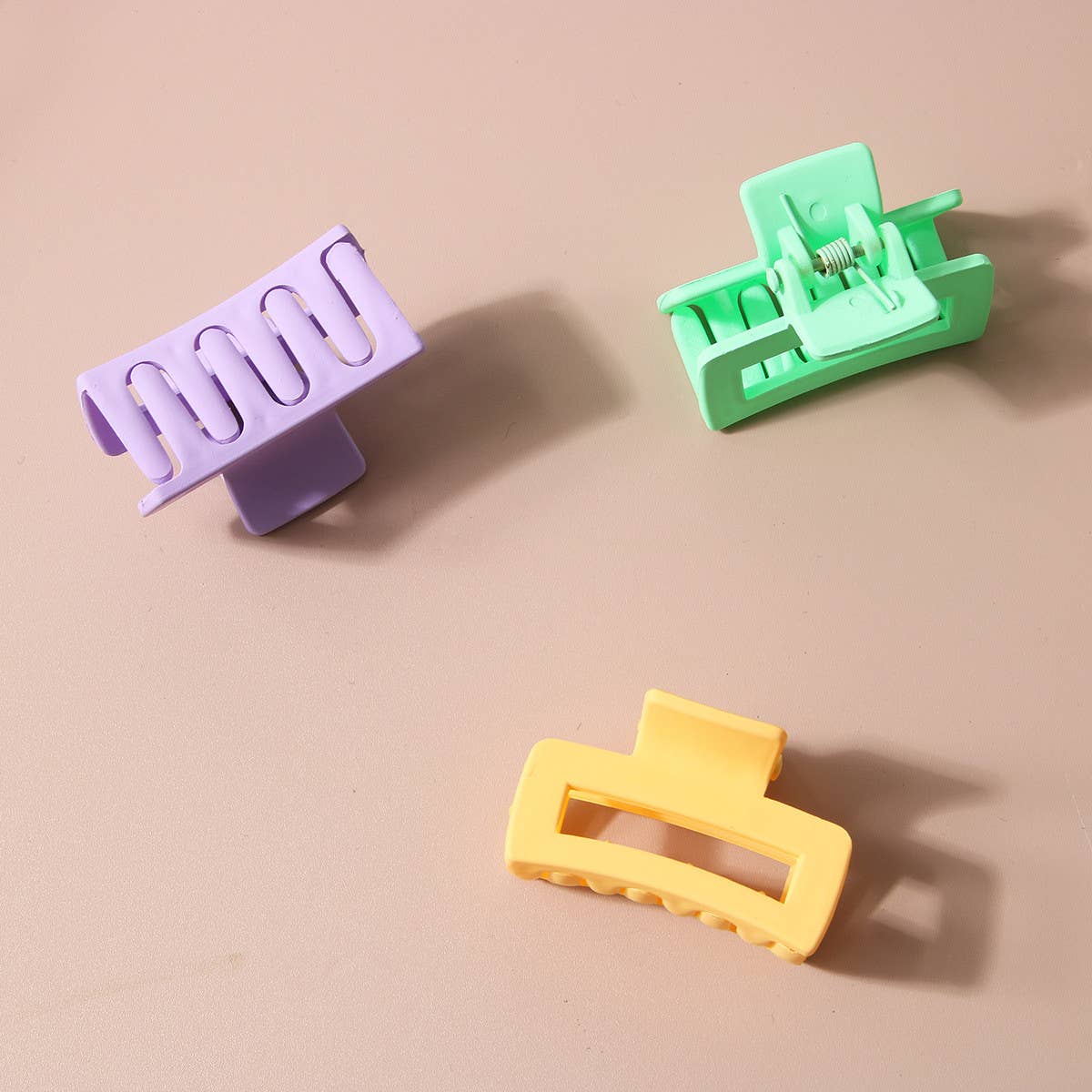 Candy Color Mini Rectangle Hair Claw - Cute Clip_CWAHA1041