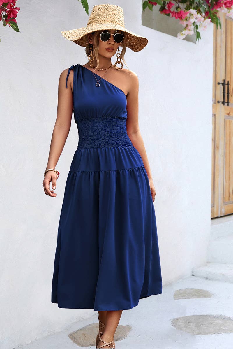 CWDTD0406_EUROPEAN AND AMERICAN WOMEN'S OFF-SHOULDER DRESS