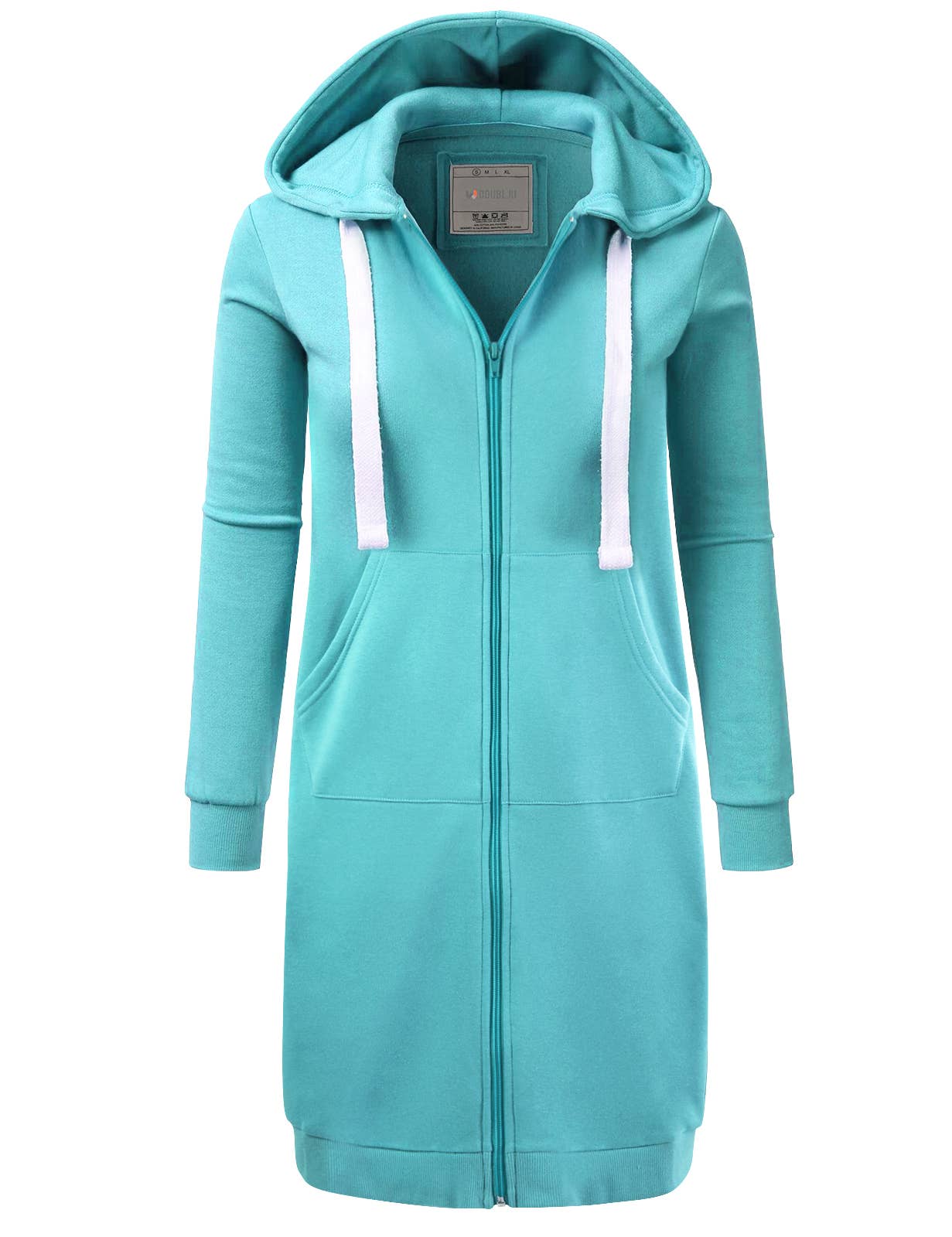 CWOHOL448_Lightweight Thin Zip-Up Hoodie Long Jacket