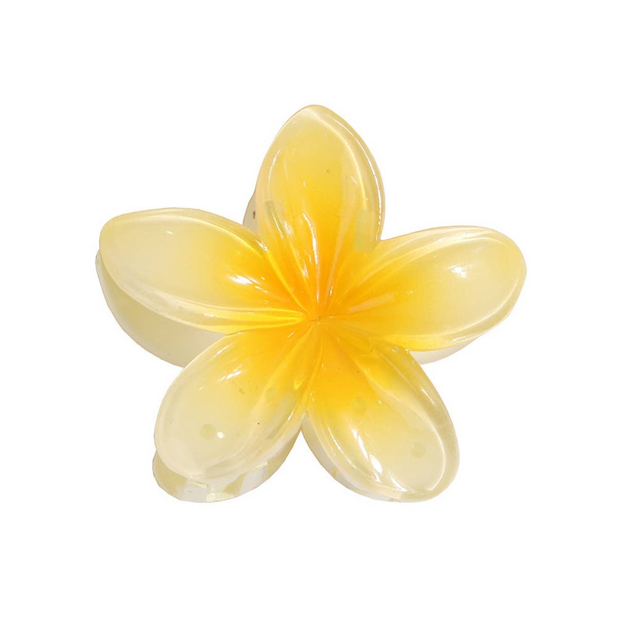 Gradient Flower Hair Claw - Plumeria Beach Clip